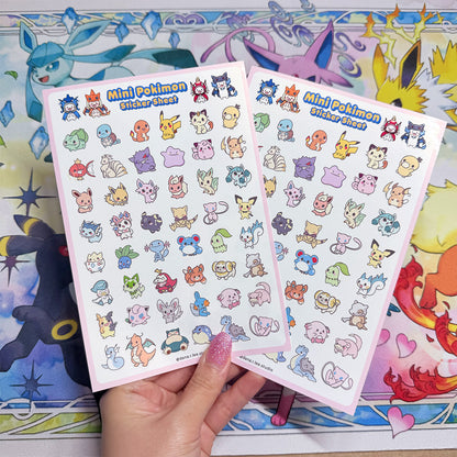 Mini Pokimon Sticker Sheet