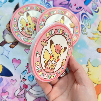 Pokimon Pika Cafe Enamel Coaster