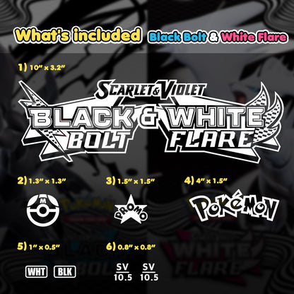 Pokimon Iron-On Binder Vinyls for Black and White