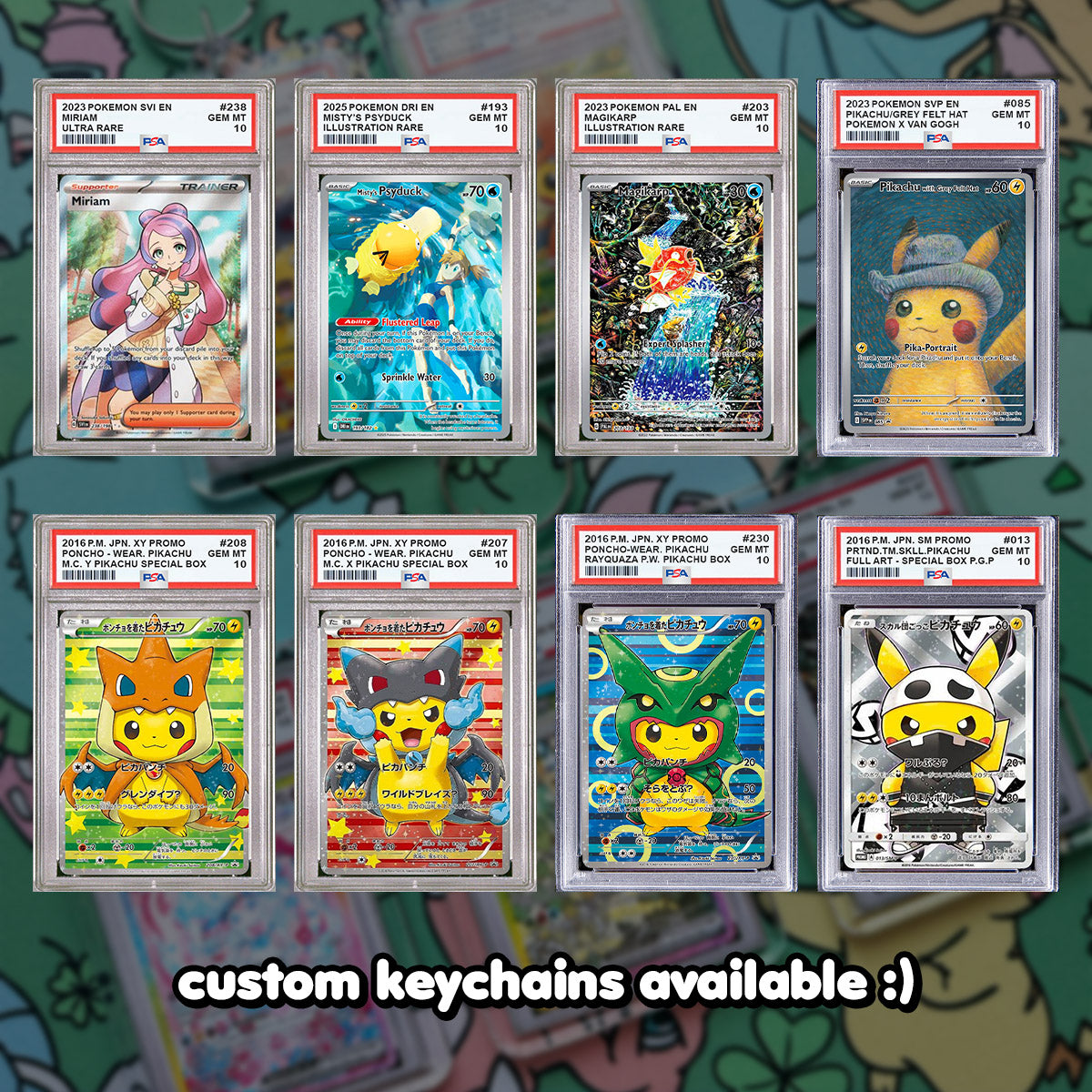 Pokimon PSA 10 Keychain