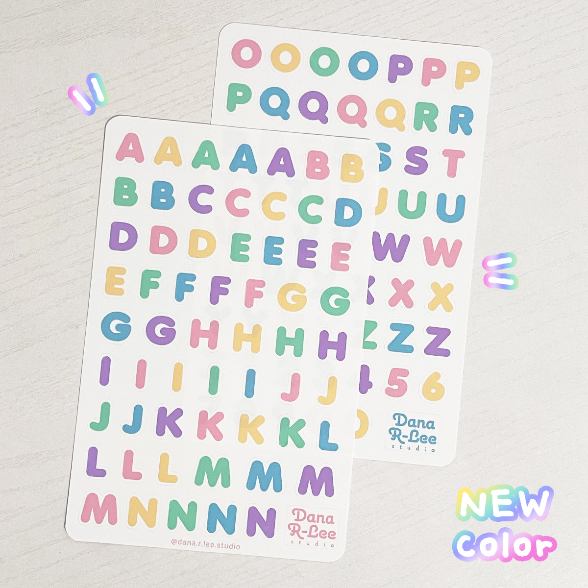 Alphabet Sticker Sheets