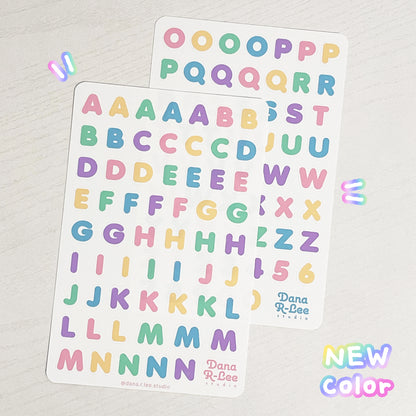 Alphabet Sticker Sheets