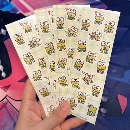 Small Cute Frog Sticker Sheet