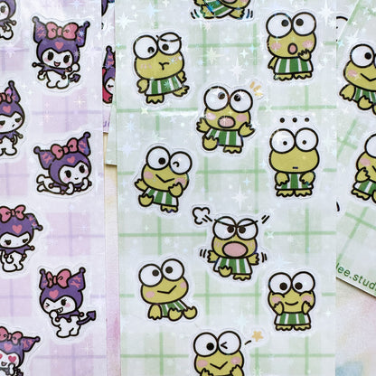 Small Cute Frog Sticker Sheet