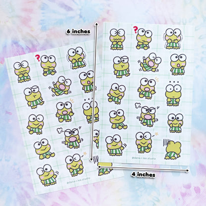 Cute Frog Sticker Sheet