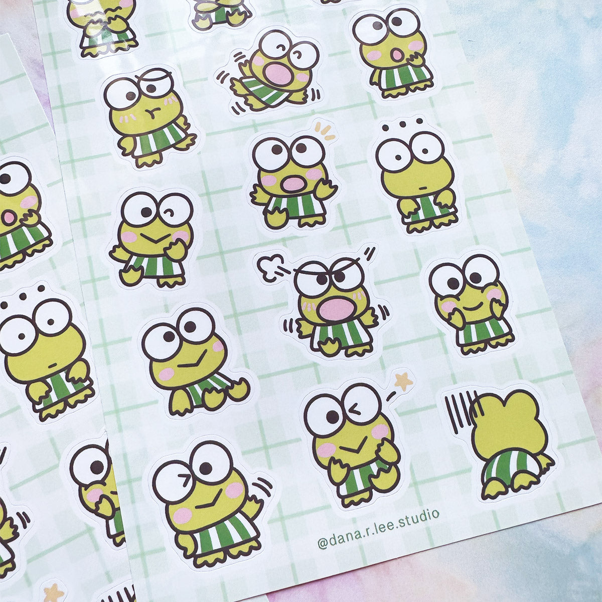 Cute Frog Sticker Sheet