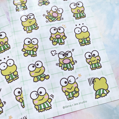 Cute Frog Sticker Sheet