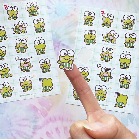 Cute Frog Sticker Sheet