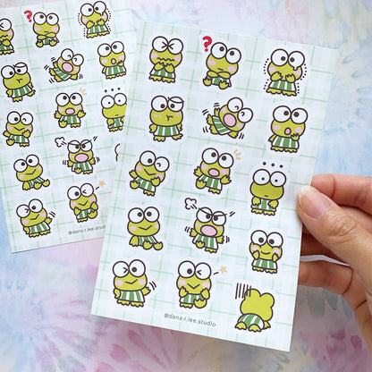 Cute Frog Sticker Sheet
