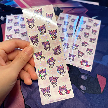 Small Purple Kitty Sticker Sheet