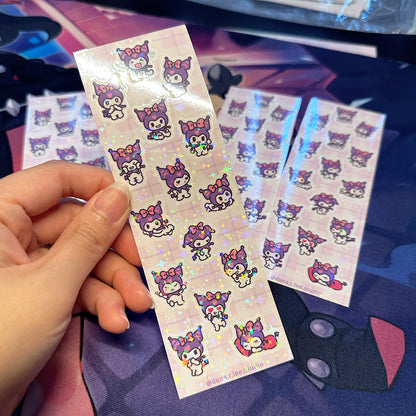 Small Purple Kitty Sticker Sheet