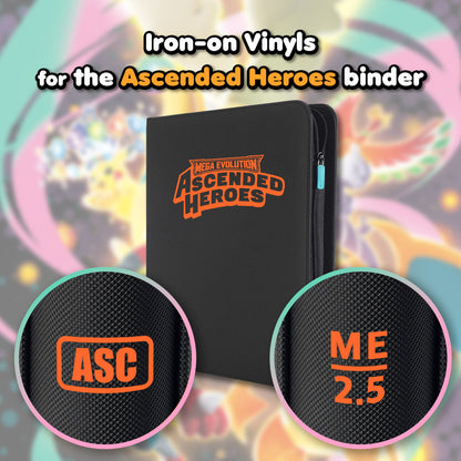 Pokimon Iron-On Binder Vinyls for Ascended Heroes