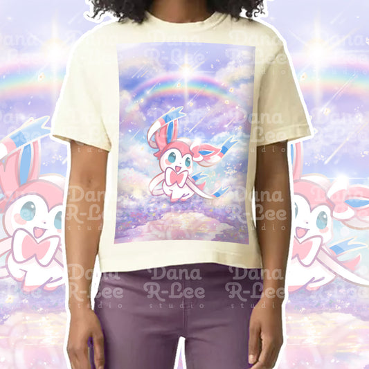 Pokimon Eevee Women Crop Top Shirt