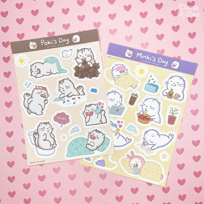 Minki & Poki's Day Sticker Sheet