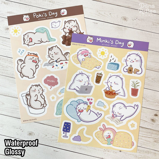 Minki & Poki's Day Sticker Sheet