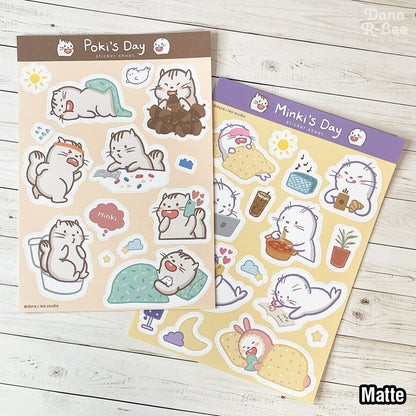 Minki & Poki's Day Sticker Sheet