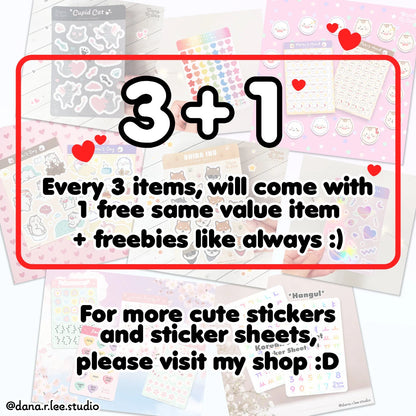 Rainbow Heart Star Moon Sticker Sheet