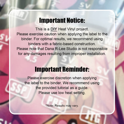 Pokimon Iron-On Binder Vinyls Scarlet & Violet