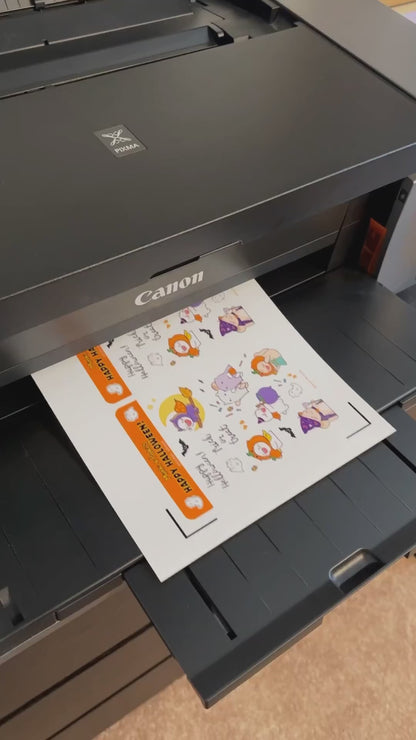 Minki & Poki Halloween Sticker Sheet