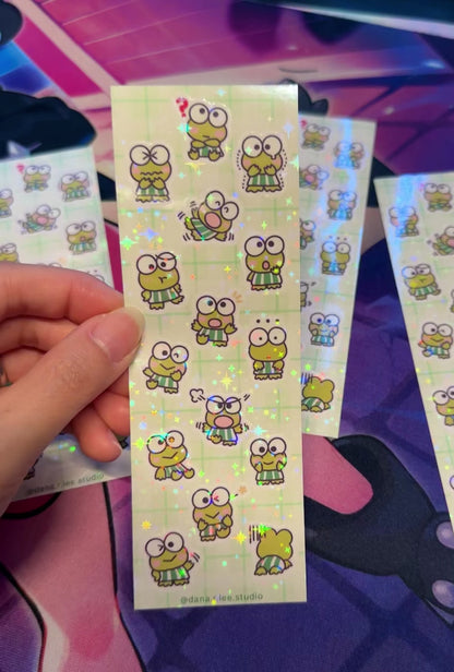 Small Cute Frog Sticker Sheet