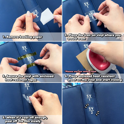 One Piece Iron-On Binder Vinyls